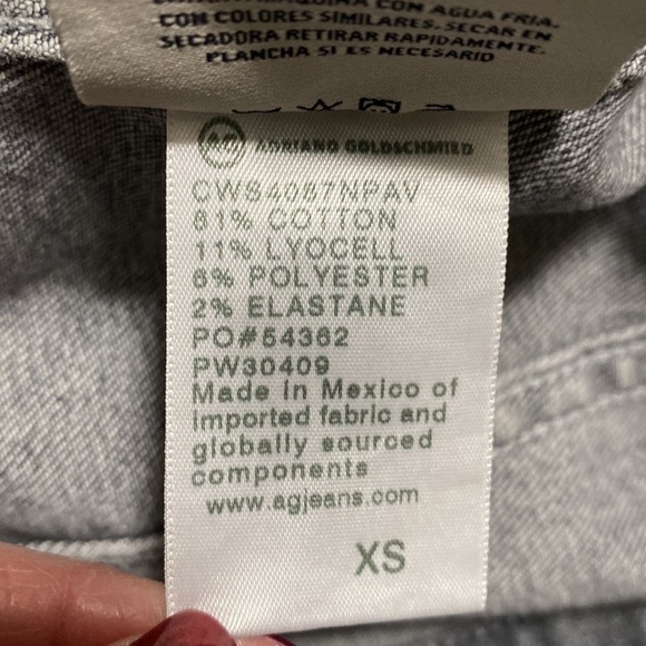 AG Adriano Goldschmied Robyn Jean Jacket Dark Gray Slim Pockets Sz XS NEW - Picture 13 of 13